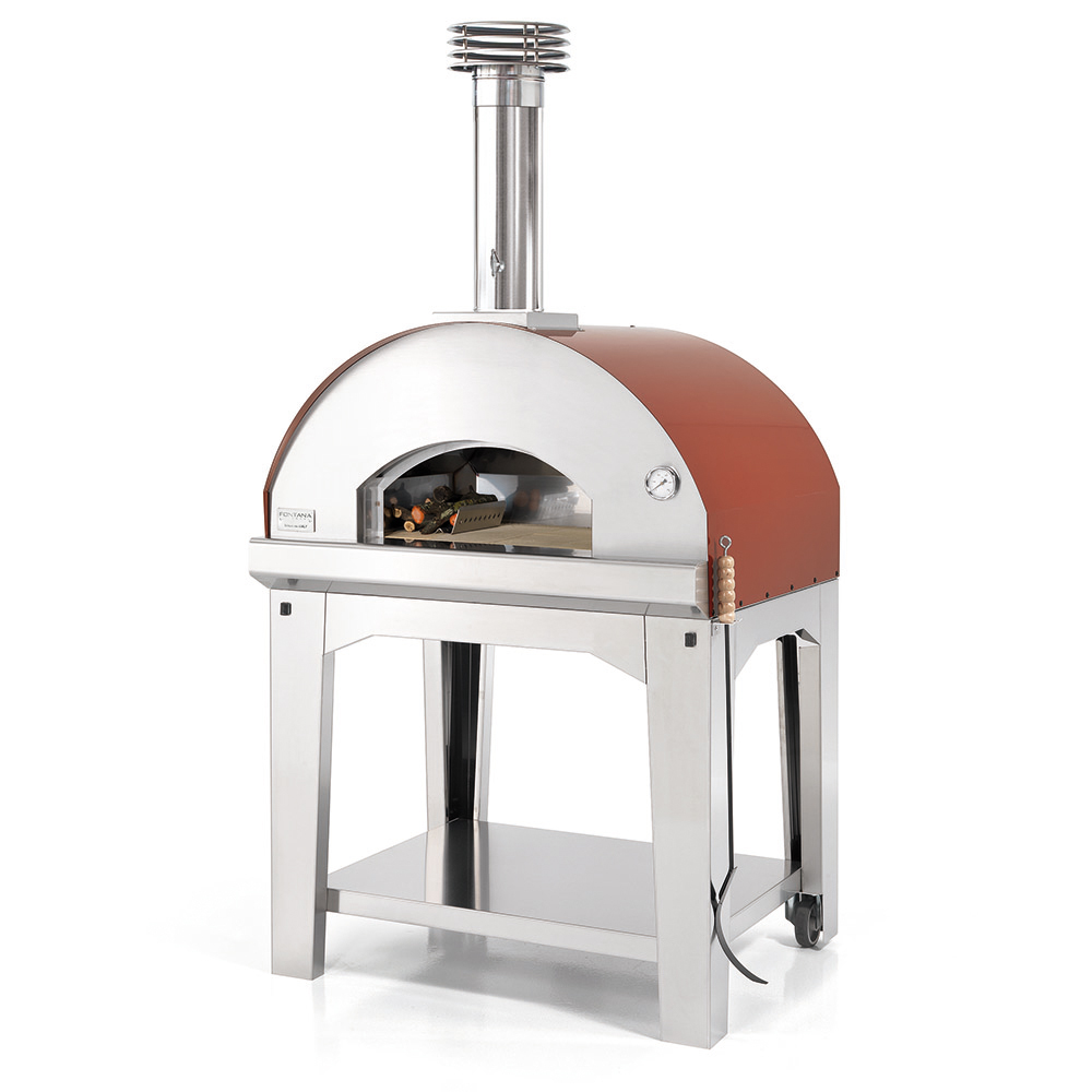 Fontana Mangiafuoco Rosso Wood Fired Pizza Oven Fontana Forni