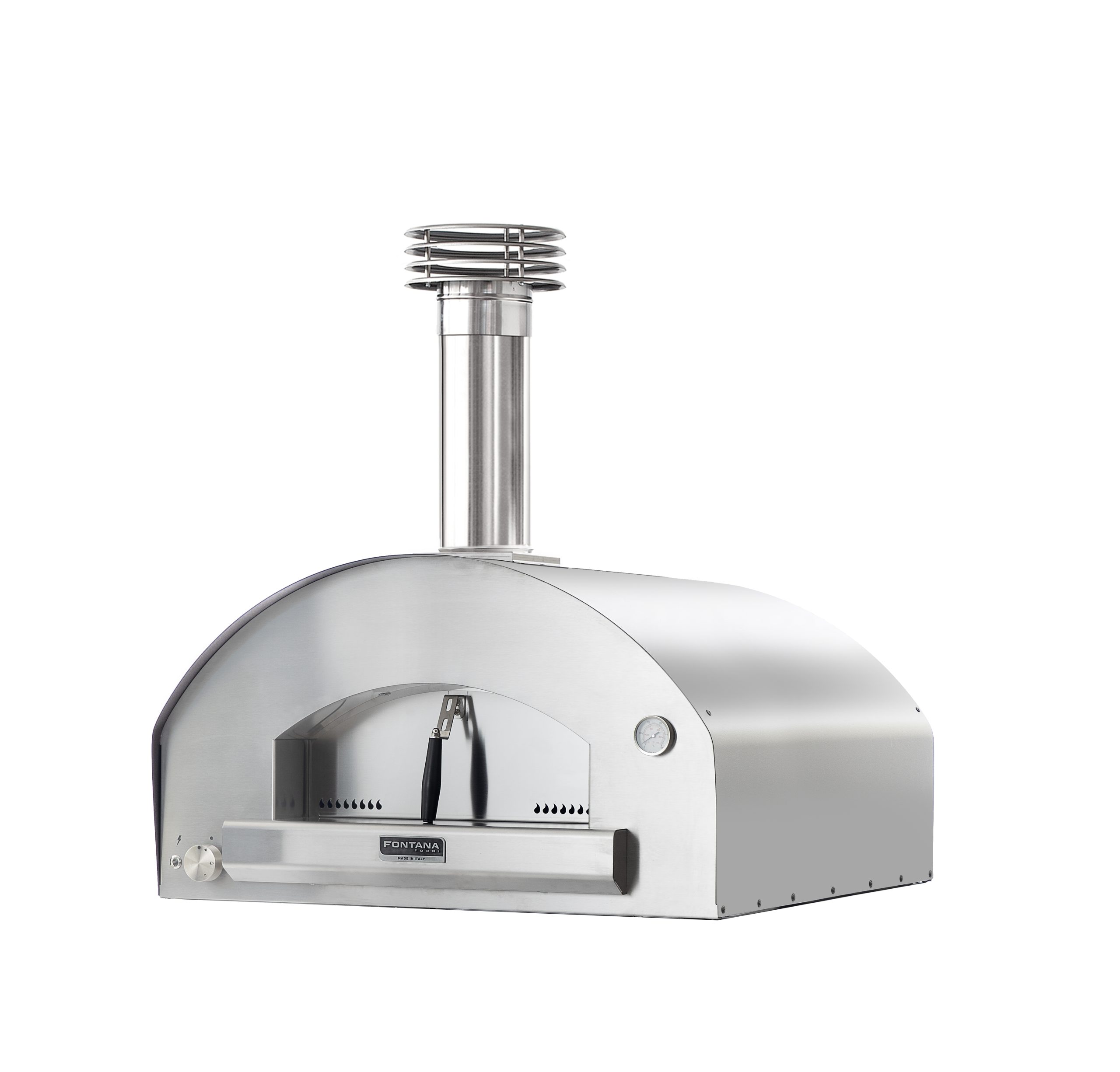 Fontana Marinara Stainless Steel Countertop Dual Fuel Pizza Oven Fontana Forni Wood & Gas